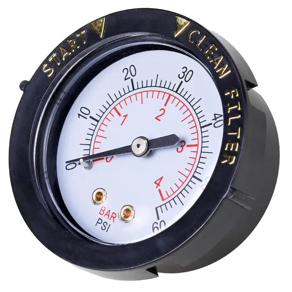 Blue Mano 1/4" Pressure Gauge Rear Mount