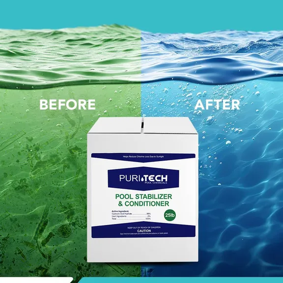 Puri Tech Pool Stabilizer & Conditioner Chlorine Tablet, 25lb.