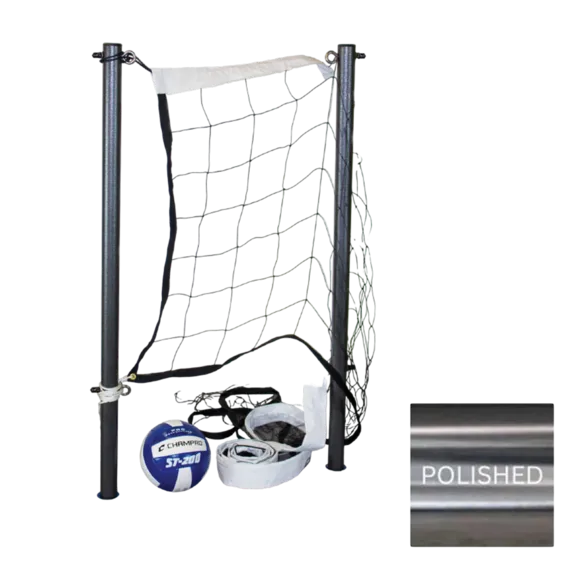 Global Pool Products Stainless Steel Volleyball Inground Pool Set, 16ft.