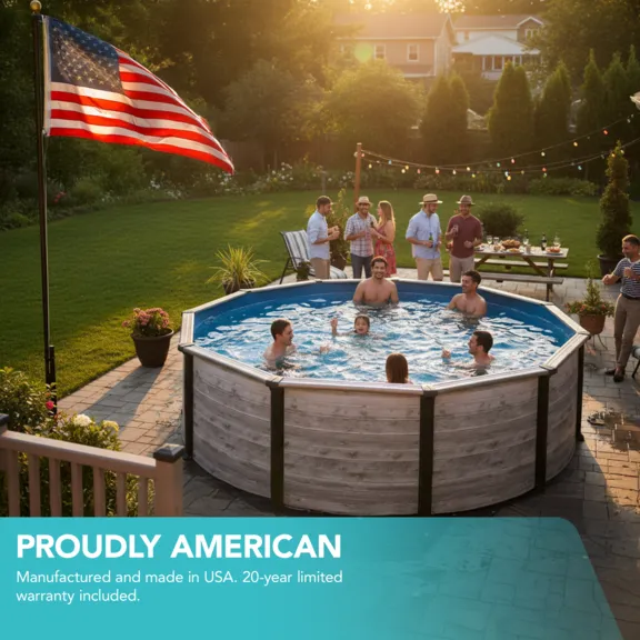 Puri Tech 24ft x 52" Sunset Bay Above Ground Swimming Pool Kit