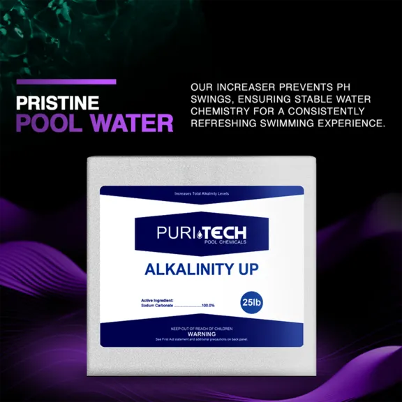 Puri Tech Pool Chemicals Total Alkalinity Increaser Plus, 25lb.