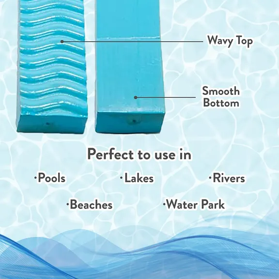 VOS Liberty Foam Pool Wavy Noodle, Blue