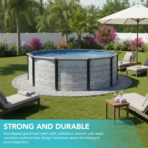 Puri Tech 21ft. x 52" Sunset Bay Above Ground Swimming Pool Kit