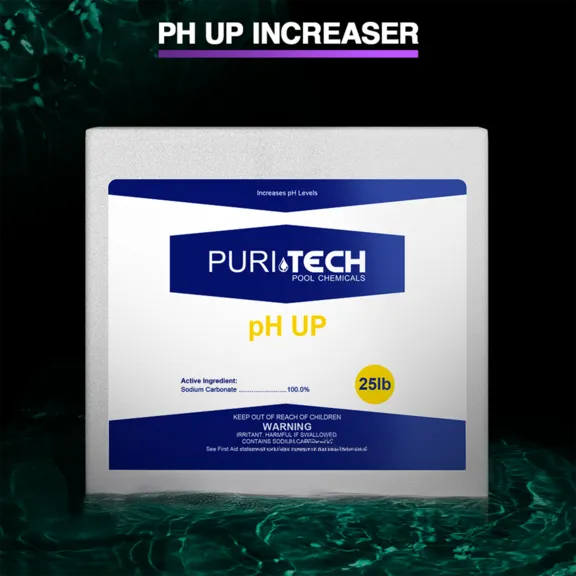 Puri Tech Chemicals pH Up Increaser for Pools & Spa, 25lb.