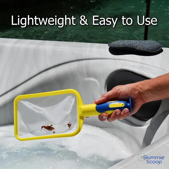 Skimmie&reg; Yellow Scoop & Scrub for Spa & Hot Tub