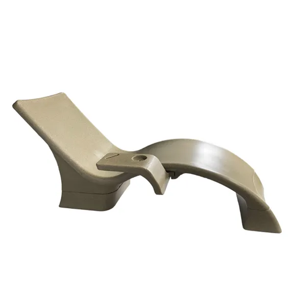 Global Pool Products Lounge Chairs with Connecting Table, Set of 2, Sand