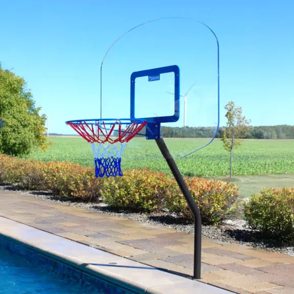 Global Pool Products Basketball Hoop Set for Inground Swimming Pools