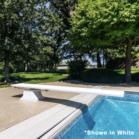 Global Pool Products 8' White Diving Board Replacement for Inground Swimming Pools GPP-DB-GX8-W