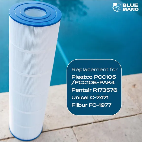 Pool Filter Replacement Cartridges PCC105, 4-Pack