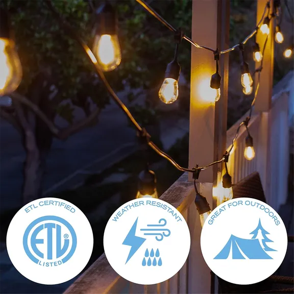 Blue Mano Outdoor 24 LED String Lights, 48ft. Cord