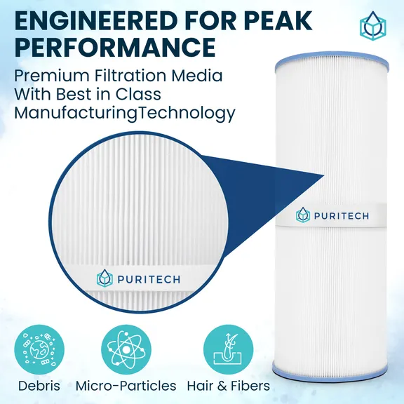 Puri Tech PA150S Pool Filter Cartridge 150 Sq Ft Replacement for Hayward SwimClear C150S CS150XRE, PA150S, C-9441