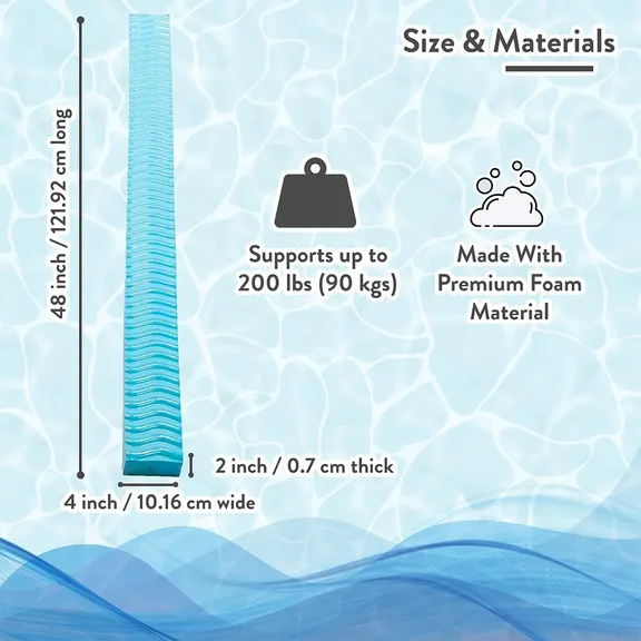 VOS Liberty Foam Pool Wavy Noodle, Blue