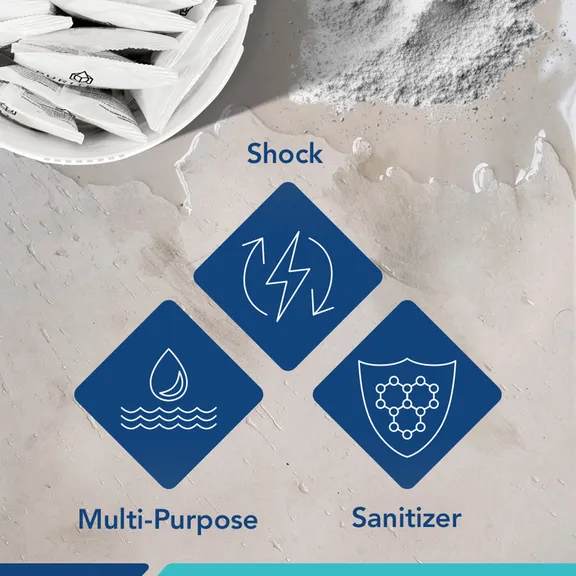 Puri Tech Sodium Dichlor Chlorine Shock Granules for Sanitizing, 20lb.