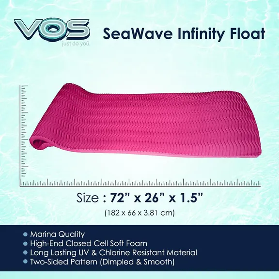 VOS Infinity Lounger Premium Extreme Water Float, Pink
