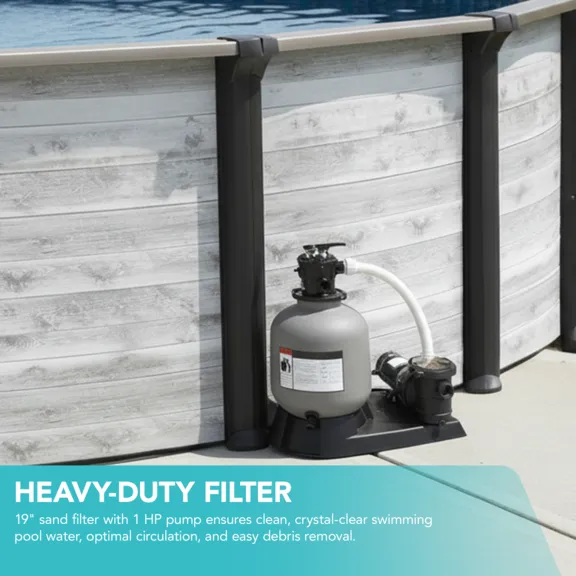 Puri Tech 18ft. x 33ft x 52" Sunset Bay Above Ground Swimming Pool Kit