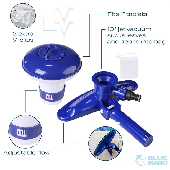 Blue Mano 6-Piece Small Spa & Pool Cleaning Kit