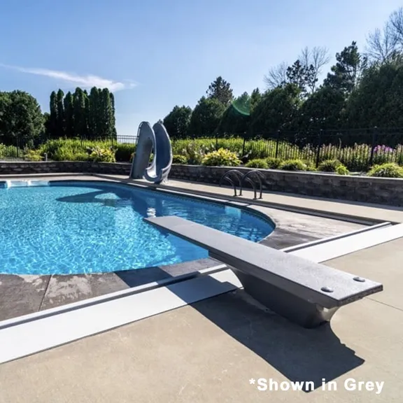 Global Pool Products 8' White Diving Board Replacement for Inground Swimming Pools GPP-DB-GX8-W