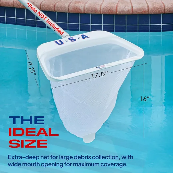 Skimmie&reg; USA White Pool Skimmer Deep Bag Net