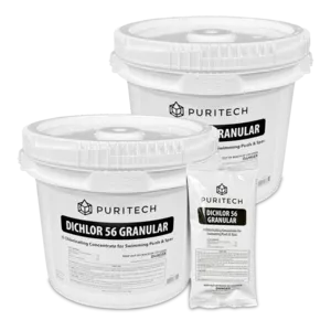 Puri Tech Sodium Dichlor Chlorine Shock Granules for Sanitizing, 40lb.