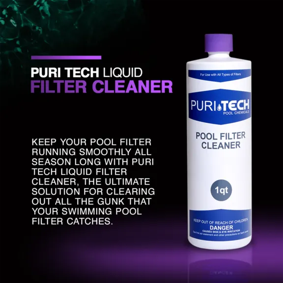 Puri Tech Pool Chemicals Liquid Filter Cleaner, 1 Quart
