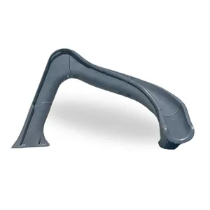 Global Pool Products Deck Mounted Inground Swimming Pool Water Slide Right Curve, Gray