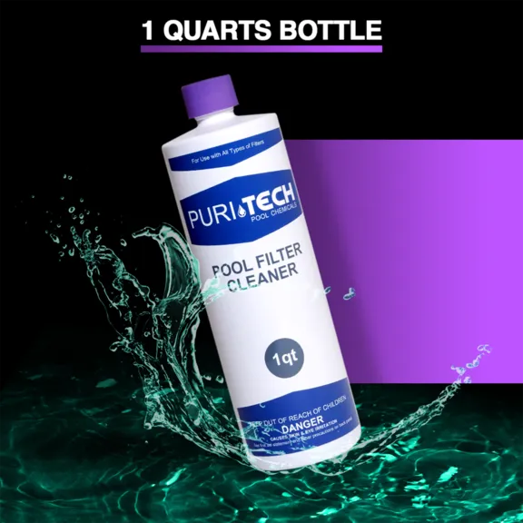 Puri Tech Pool Chemicals Liquid Filter Cleaner, 1 Quart