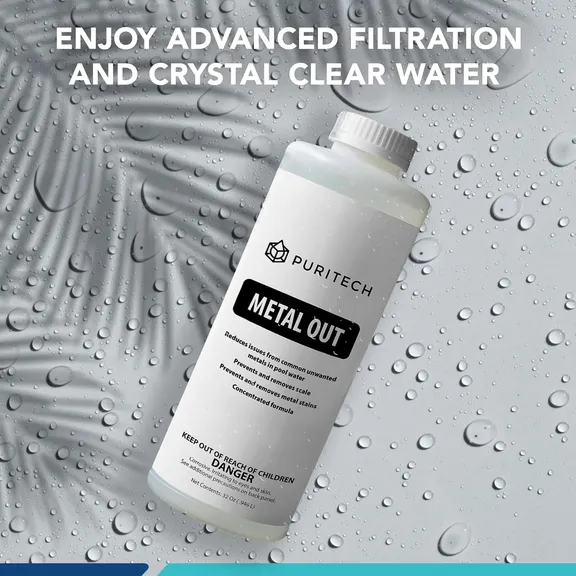 Puri Tech Metal Out for Pool & Spa Metal Stain & Scale Buildup Preventer