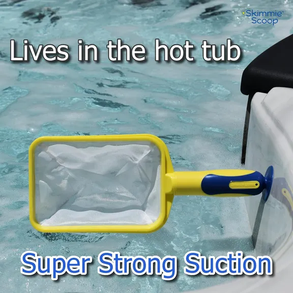 Skimmie&reg; Yellow Scoop & Scrub for Spa & Hot Tub