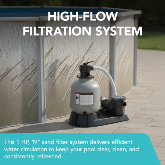 Puri Tech 12ft. x 24ft. x 52" Lakeview Above Ground Swimming Pool Kit