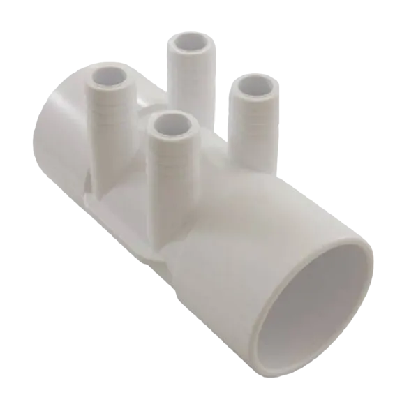 Waterway 2" Slip x 2" Slip x 4 3/4" Ribbed Barb Manifold 672-7110