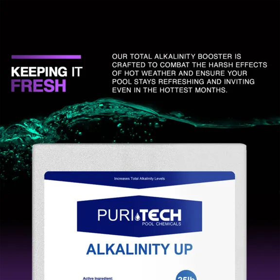 Puri Tech Pool Chemicals Total Alkalinity Increaser, 25lb.