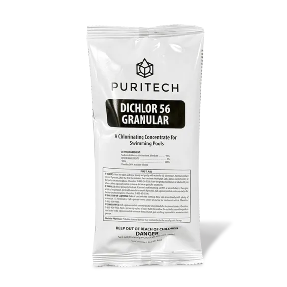Puri Tech Sodium Dichlor Chlorine Shock Granules for Sanitizing, 1lb.