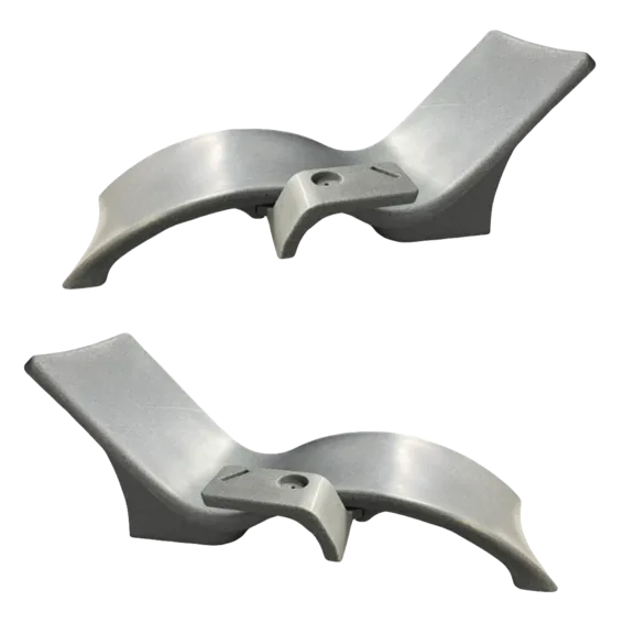 Global Pool Products Lounge Chairs with Connecting Table, Set of 2, Gray