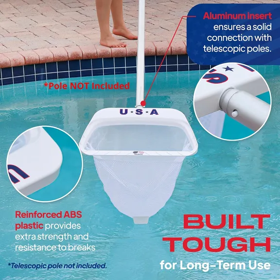 Skimmie&reg; USA White Pool Skimmer Deep Bag Net