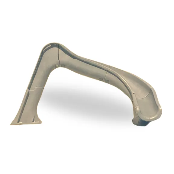 Global Pool Products - Sand-Colored, Right Curve, Deck Mounted, SIDE WINDER Inground Swimming Pool Water Slide