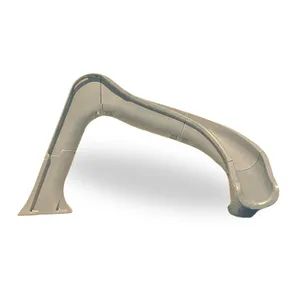 Global Pool Products - Sand-Colored, Right Curve, Deck Mounted, SIDE WINDER Inground Swimming Pool Water Slide