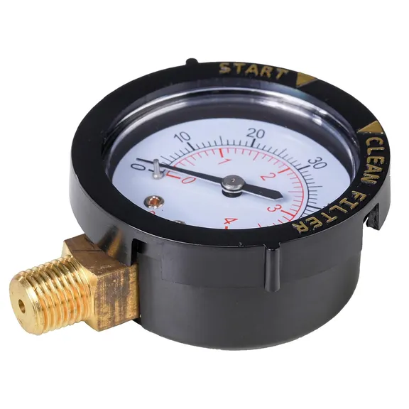 Blue Mano 1/4" Bottom Mount Pressure Gauge
