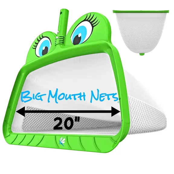 Skimmie&reg; Big Mouth Nets&reg; Mr Frog Large Leaf Rake Skimmer, 20"