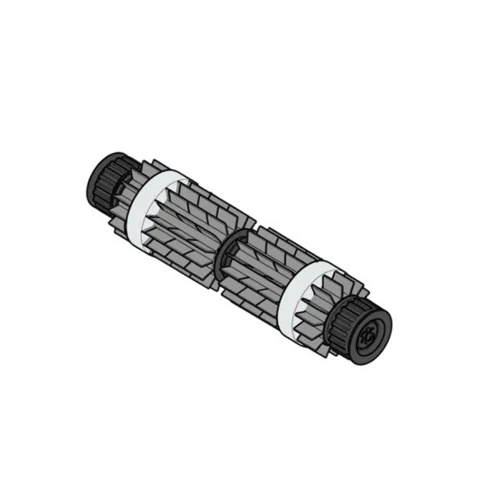 REAR BRUSH ASSY, DYNAMIC GREY