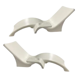 Global Pool Products Lounge Chairs with Connecting Table, Set of 2, White