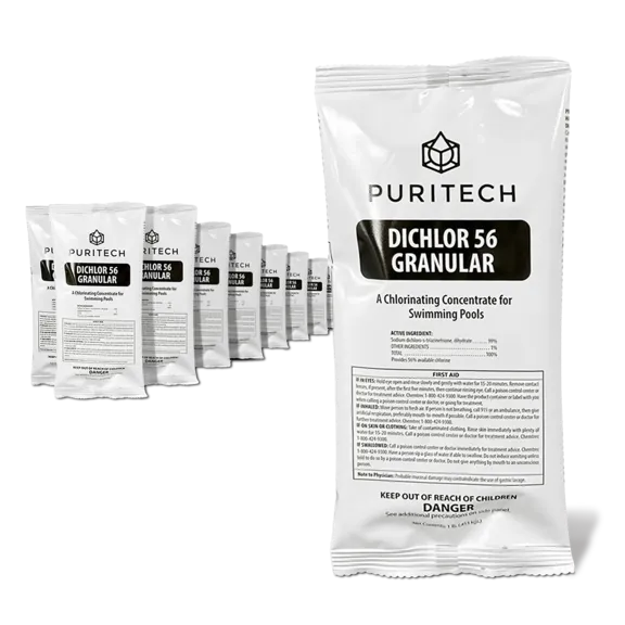 Puri Tech Sodium Dichlor Chlorine Shock Granules for Sanitizing, 12lb.