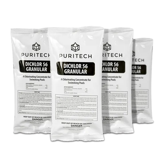 Puri Tech Sodium Dichlor Chlorine Shock Granules for Sanitizing, 4lb.
