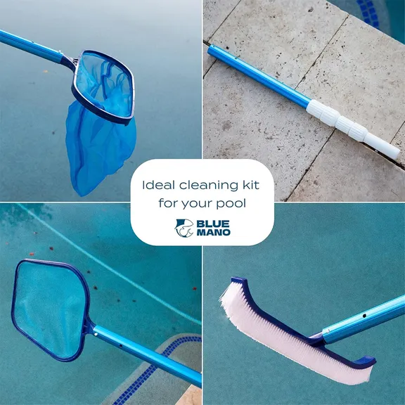 Blue Mano 6-Piece Pool Cleaning Kit