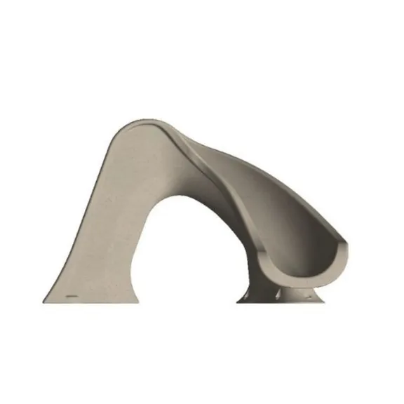 Global Pool Products SPLASH Inground Swimming Pool Water Slide, Deck Mounted Right Curve Turn, Sand