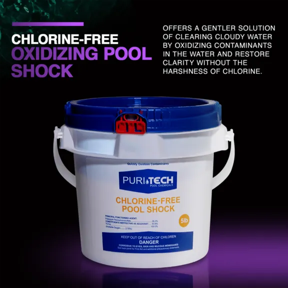 Puri Tech Pool Chemicals Chlorine-Free Pool Shock, 5lb.