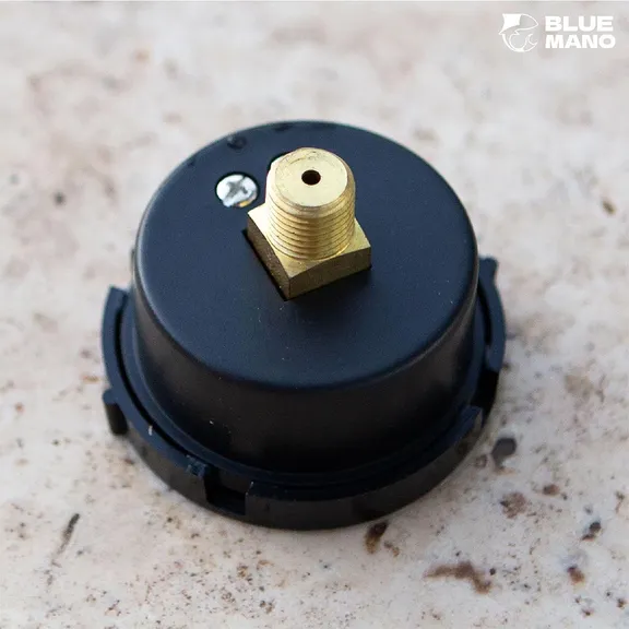 Blue Mano 1/4" Pressure Gauge Rear Mount