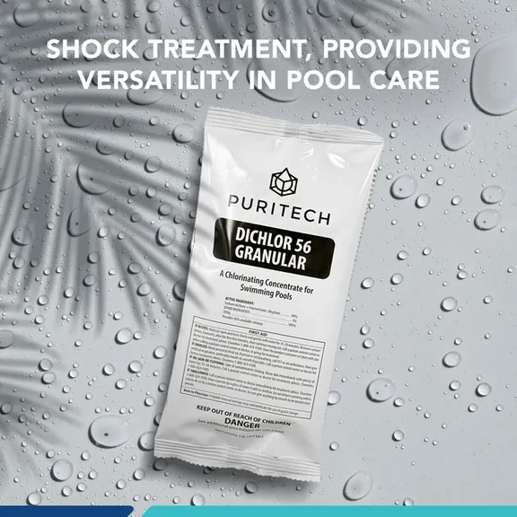 Puri Tech Sodium Dichlor Chlorine Shock Granules for Sanitizing, 1lb.