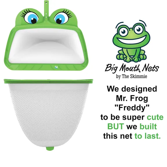 Skimmie&reg; Big Mouth Nets&reg; Mr Frog Large Leaf Rake Skimmer, 20"