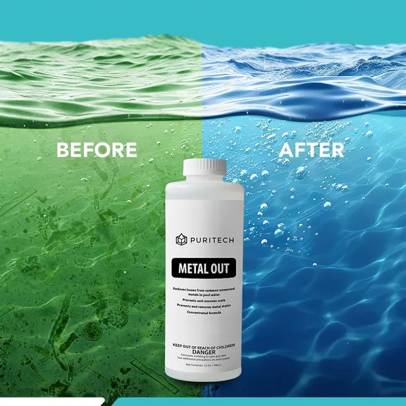 Puri Tech Metal Out for Pool & Spa Metal Stain & Scale Buildup Preventer