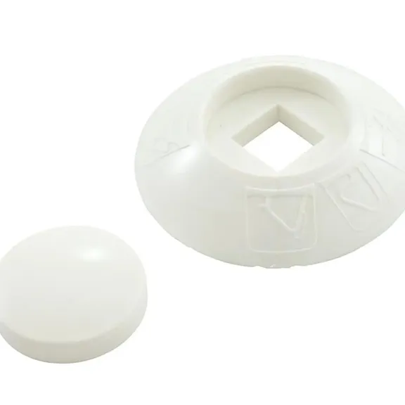 SR Smith Plastic Recessed Mounting Washer Assembly with Cap, White